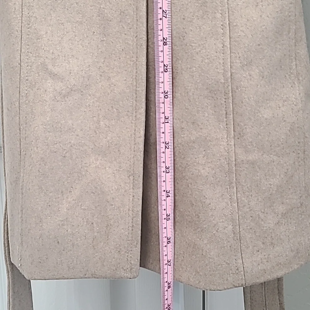 Michael Kors Women Coat XS Tan Gold‎ Buttons Wool Blend Pea Coat Blazer Jacket